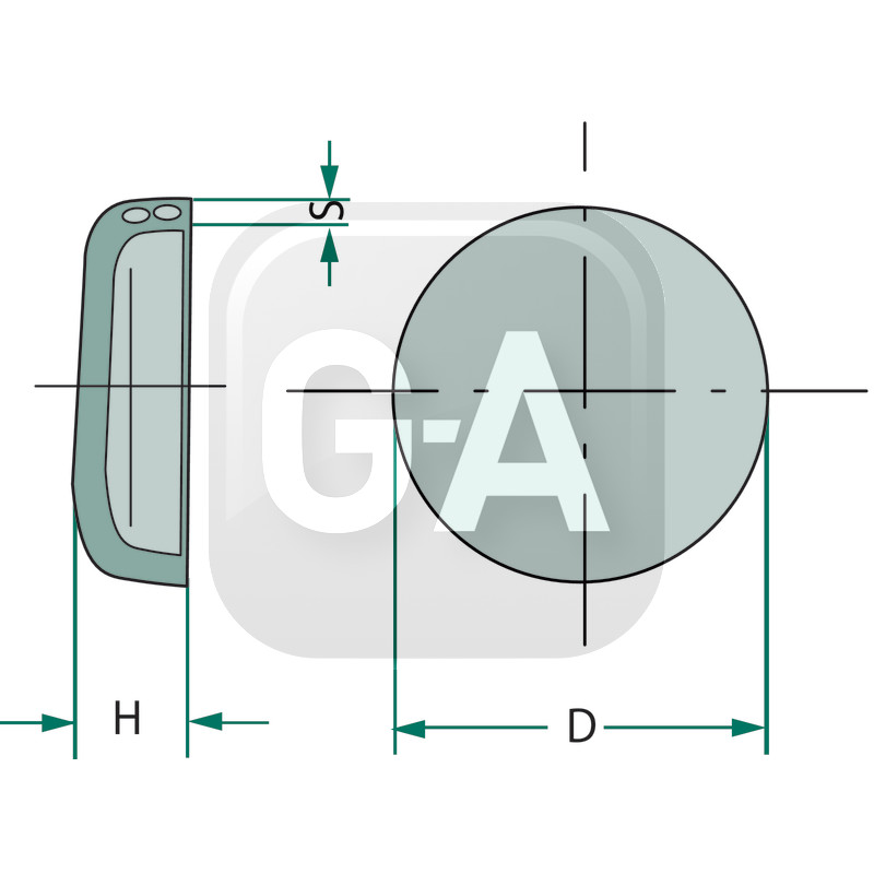Pastille antigel concave rebord
